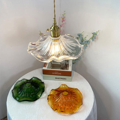 Luminaire Pendentif Hibiscus en Verre Soufflé