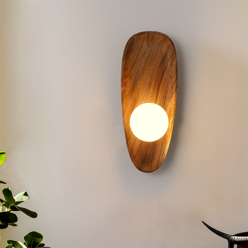 Applique Murale en Bois Naturel – Design Moderne et Chaleur Organique