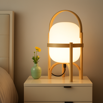 Lampe de chevet en Bois Japonaise