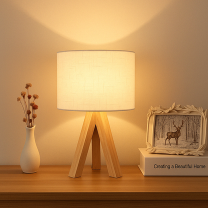 Lampe de Chevet Nordique en Bois Élégant