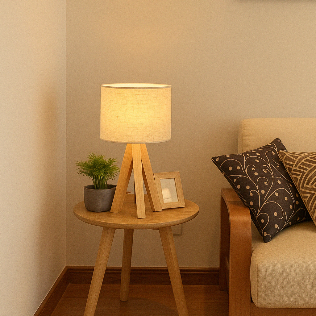 Lampe de Chevet Nordique en Bois Élégant