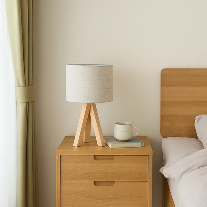 Lampe de Chevet Nordique en Bois Élégant