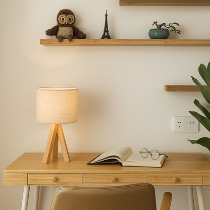 Lampe de Chevet Nordique en Bois Élégant