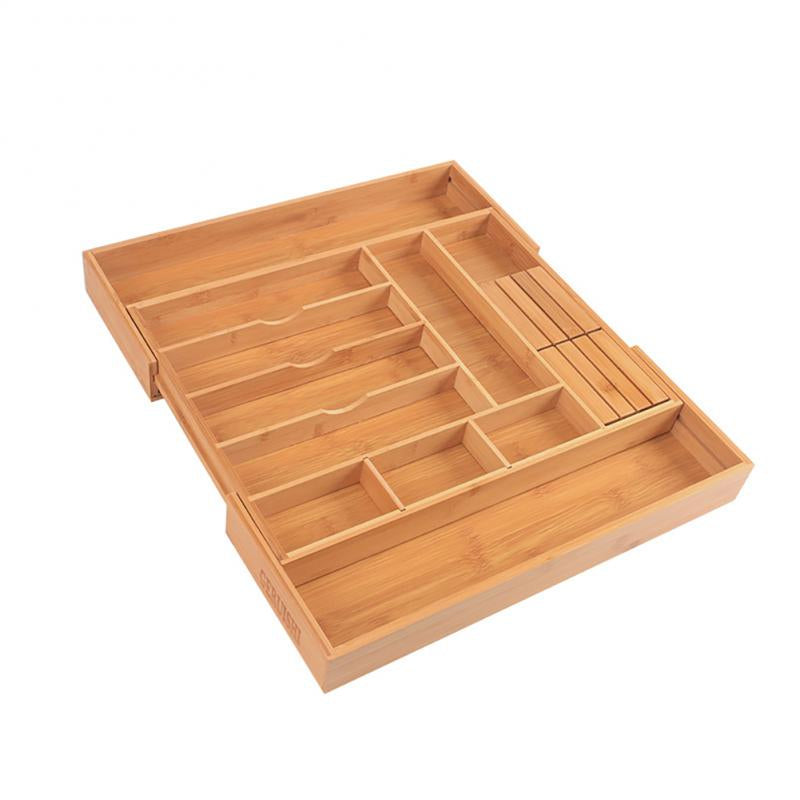 Range couverts rétractable en bambou