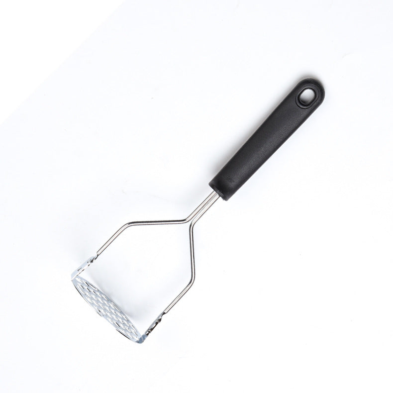 Presse purée en acier inoxydable avec manche noir
