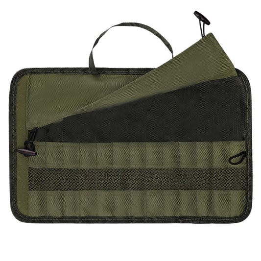 Range couverts portable vert en polyester