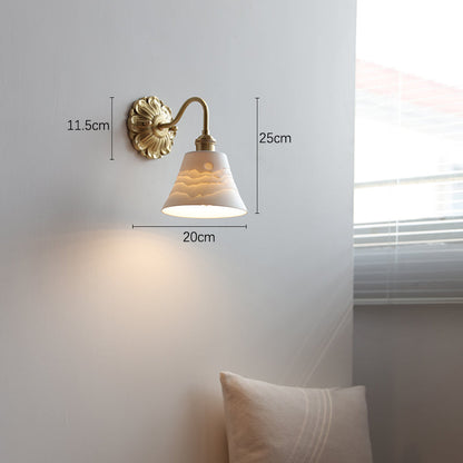 Applique Murale en Brassé et Céramique – Élégance Classique pour votre Intérieur