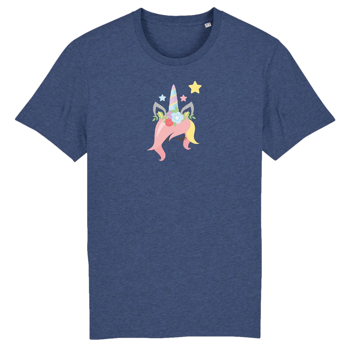 T shirt Licorne avec des fleurs sur la tête