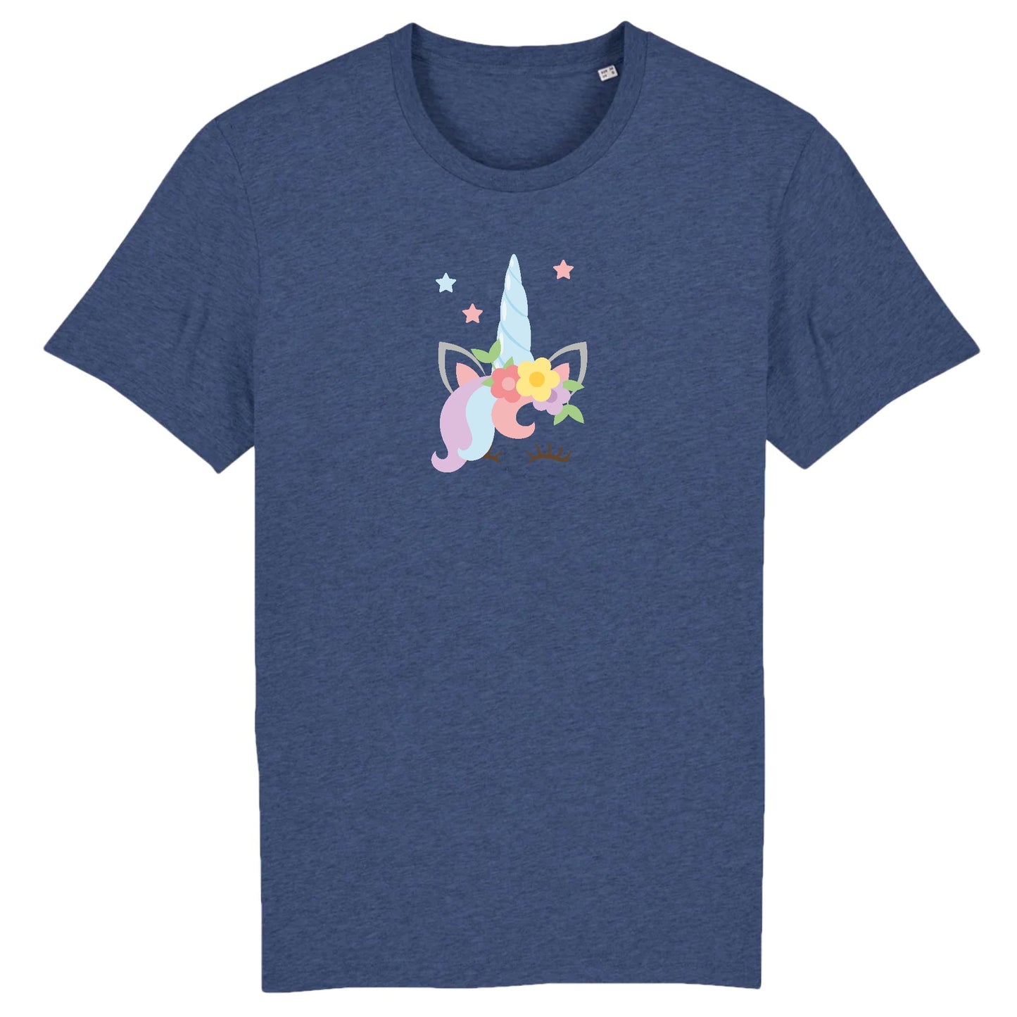 T shirt Unisex Licorne avec fleurs