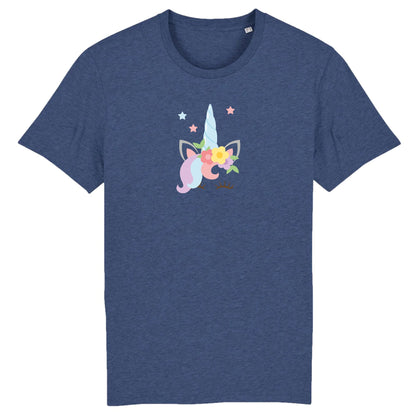 T shirt Unisex Licorne avec fleurs