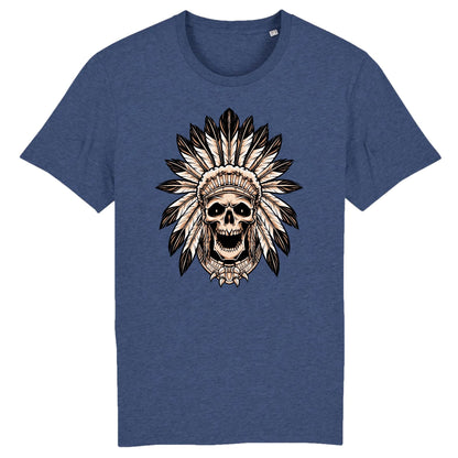 T shirt tête de mort indienne