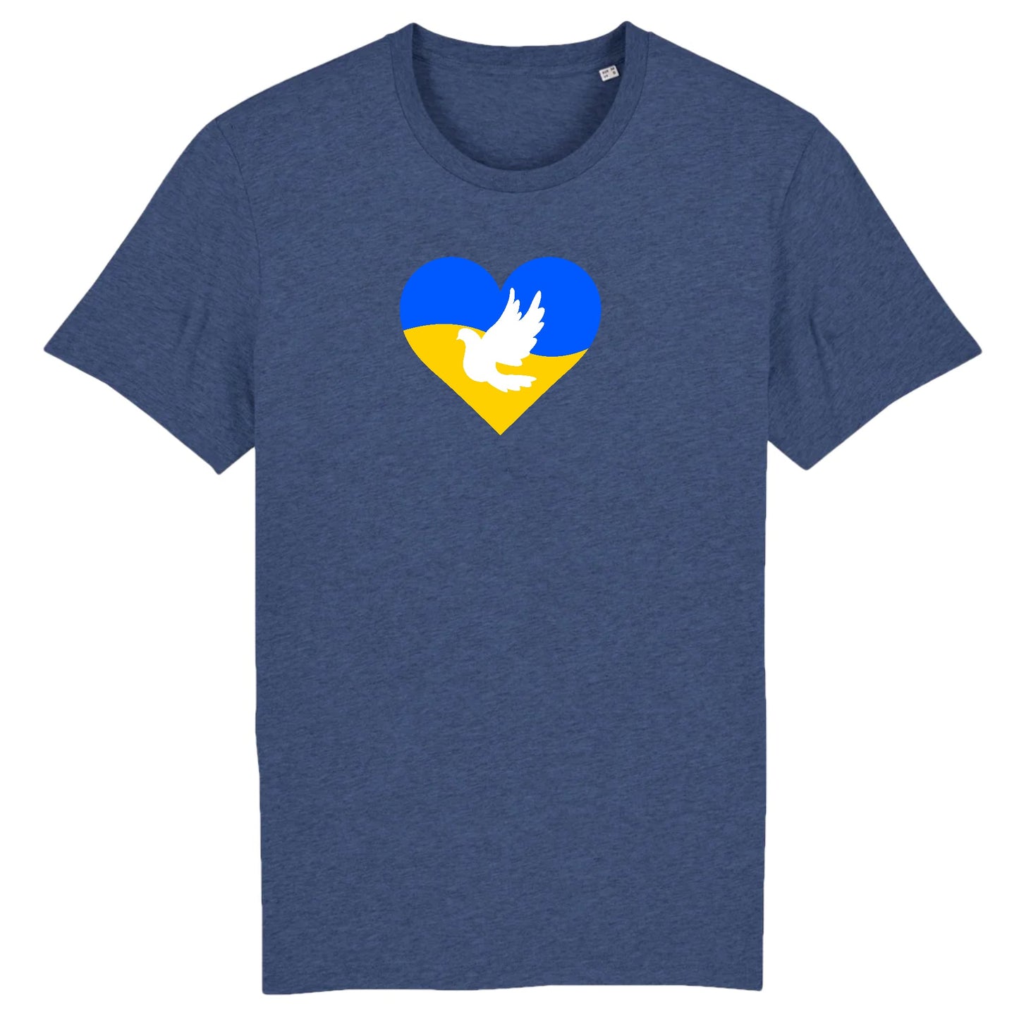 T shirt Unisex Ukraine Coeur Colombe