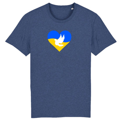 T shirt Unisex Ukraine Coeur Colombe
