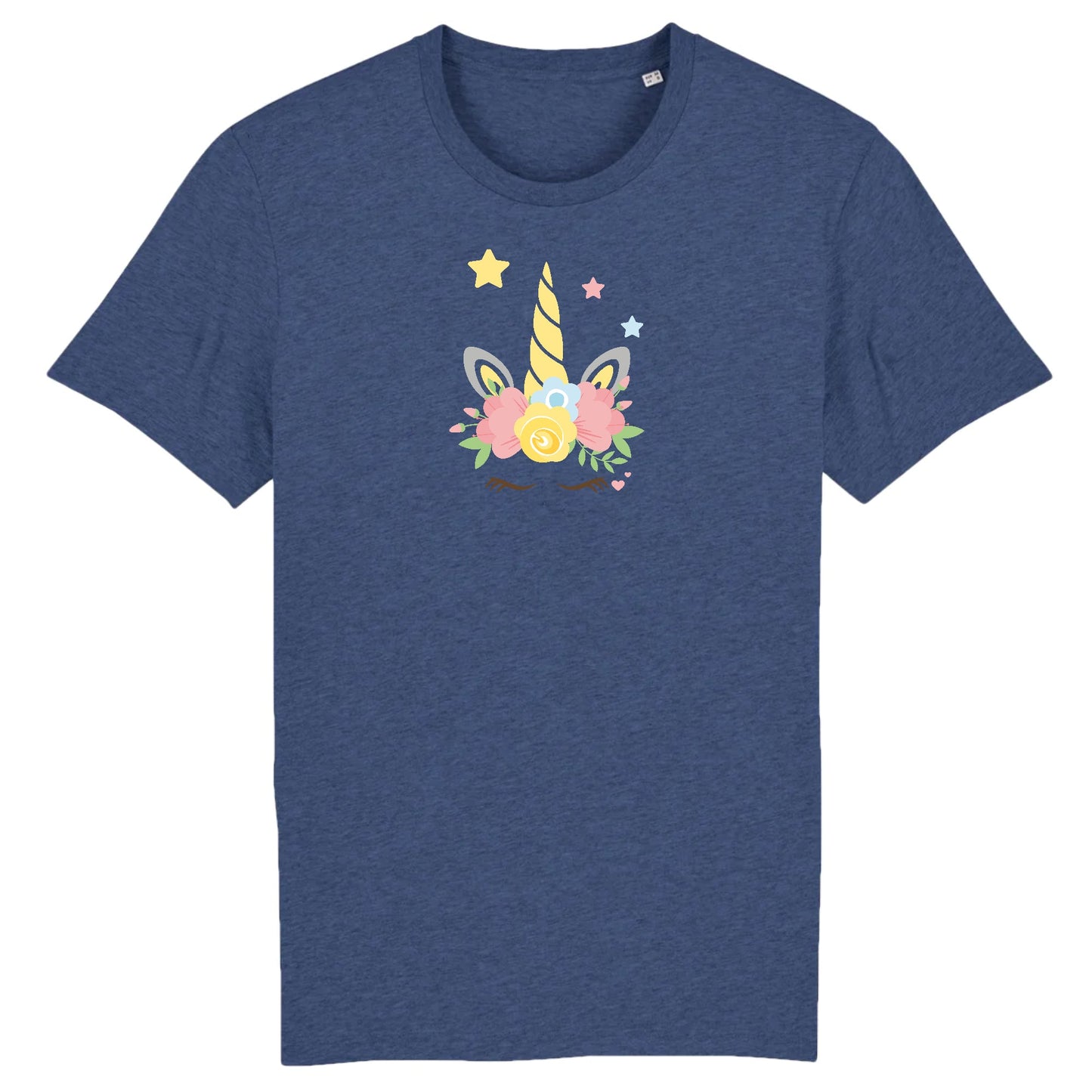 T shirt Licorne couronne fleurs