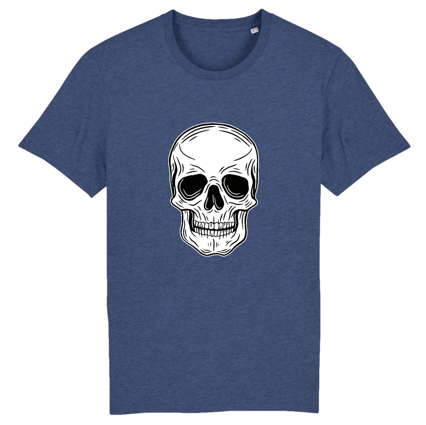 T shirt Unisex Tête de Mort Blanche