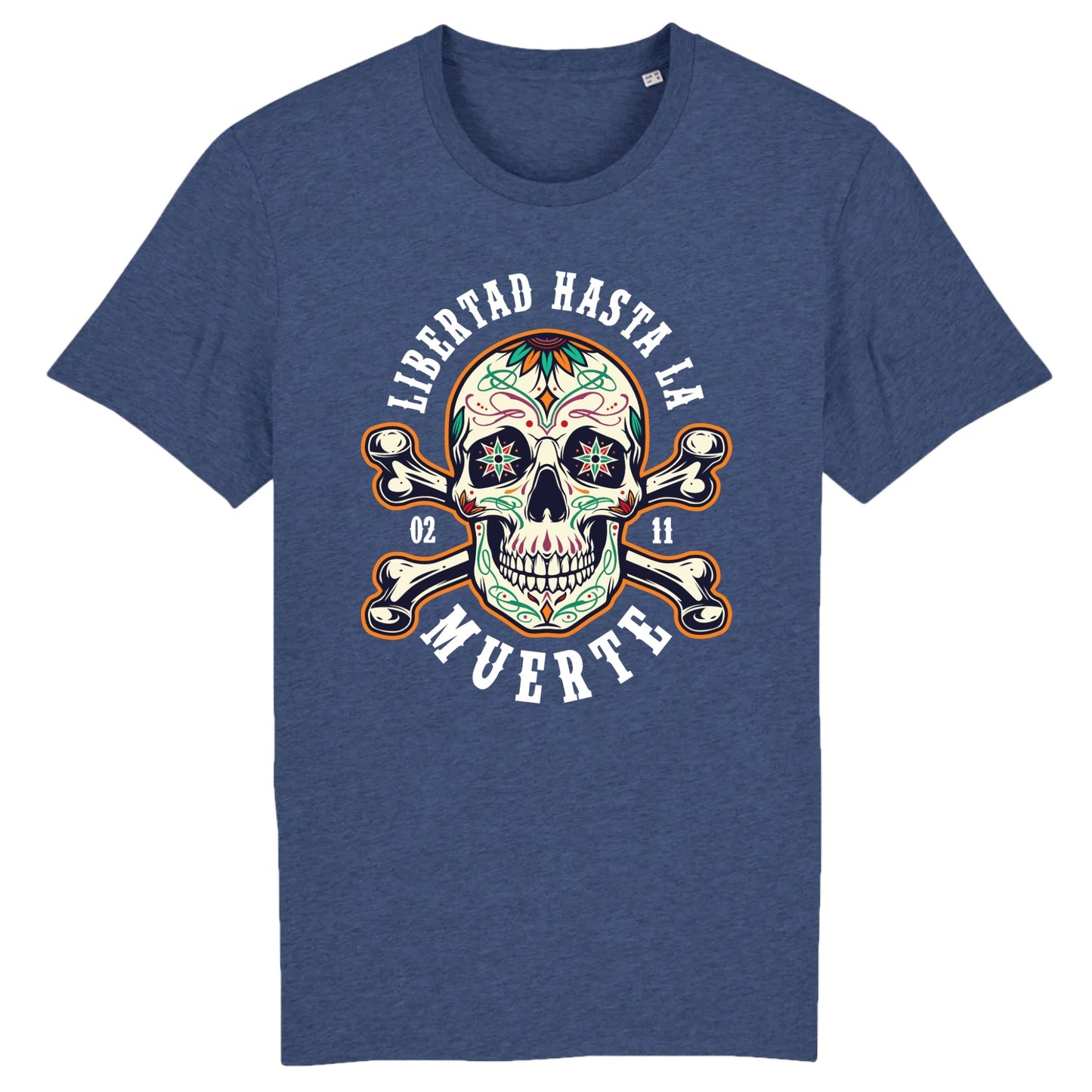 T shirt tete de mort mexicaine Libertad Muerte
