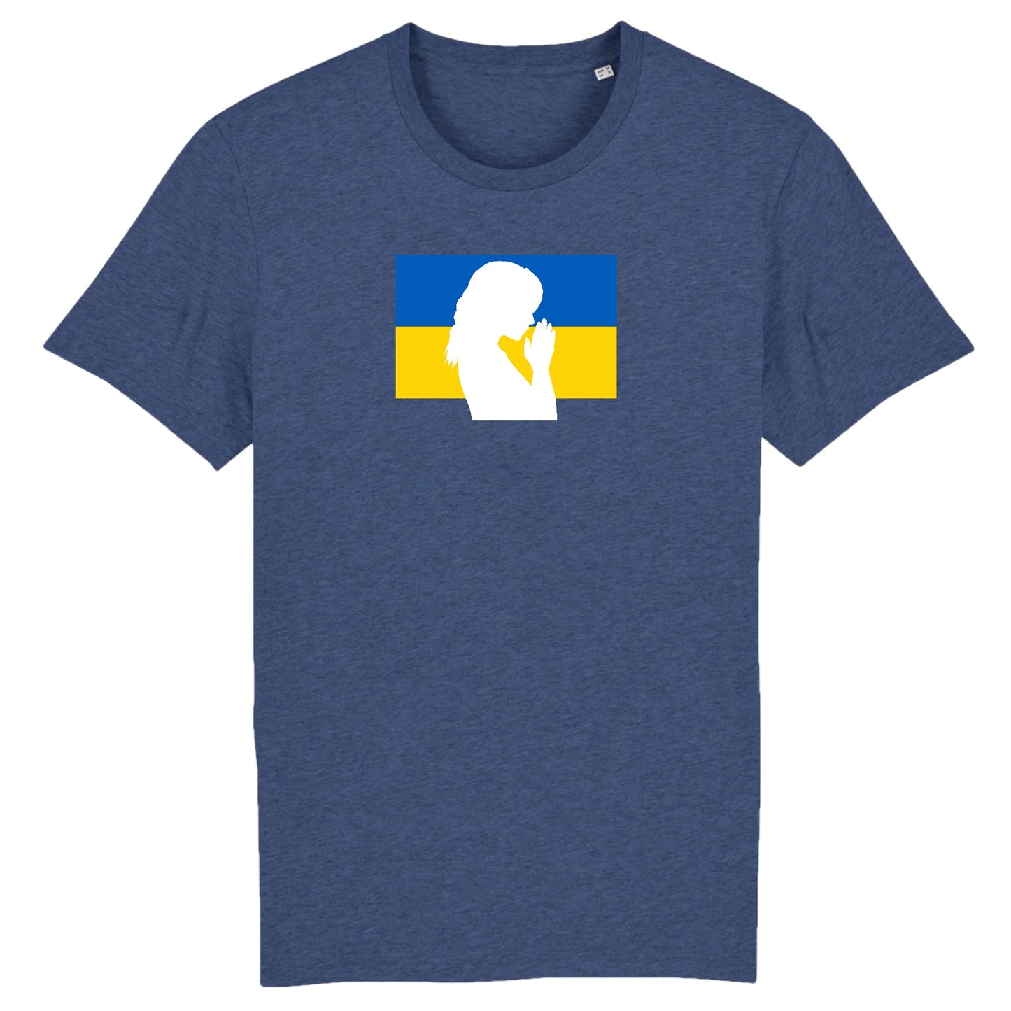 T shirt Unisex Ukraine Silhouette de Femme en Prière
