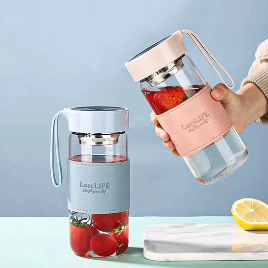 Bouteille en Verre de Style Japonais avec Infuseur à Thé LessLIFE