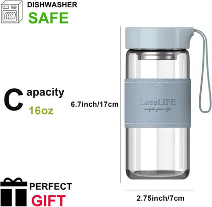 Bouteille en Verre de Style Japonais avec Infuseur à Thé LessLIFE