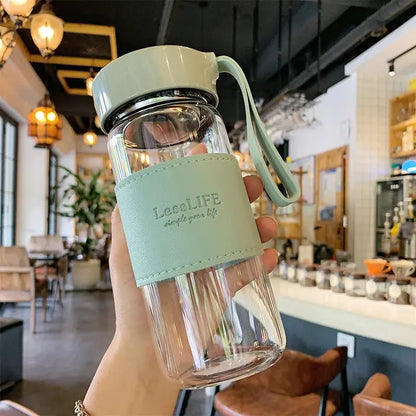 Bouteille en Verre de Style Japonais avec Infuseur à Thé LessLIFE
