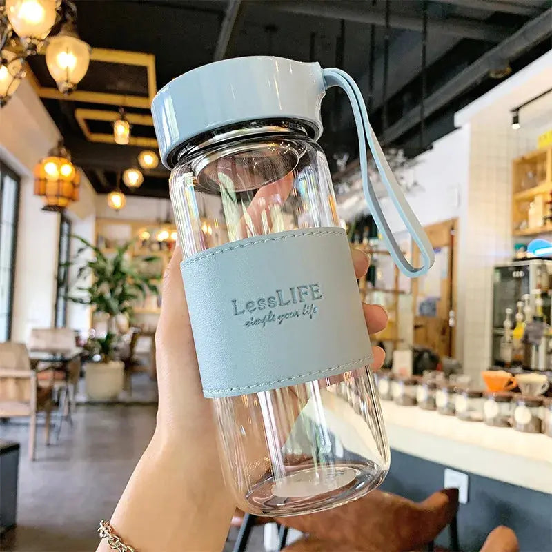 Bouteille en Verre de Style Japonais avec Infuseur à Thé LessLIFE