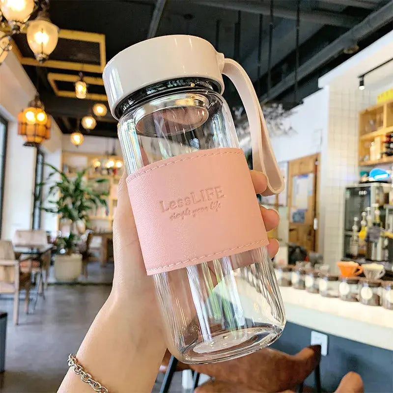 Bouteille en Verre de Style Japonais avec Infuseur à Thé LessLIFE