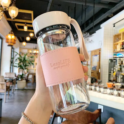 Bouteille en Verre de Style Japonais avec Infuseur à Thé LessLIFE