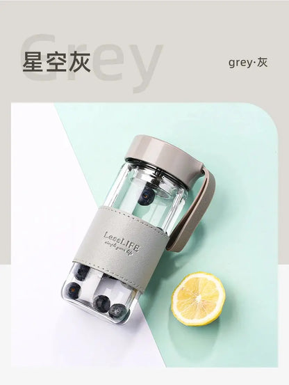 Bouteille en Verre de Style Japonais avec Infuseur à Thé LessLIFE