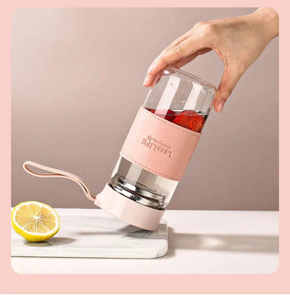 Bouteille en Verre de Style Japonais avec Infuseur à Thé LessLIFE