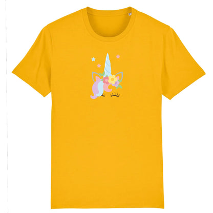 T shirt Unisex Licorne avec fleurs