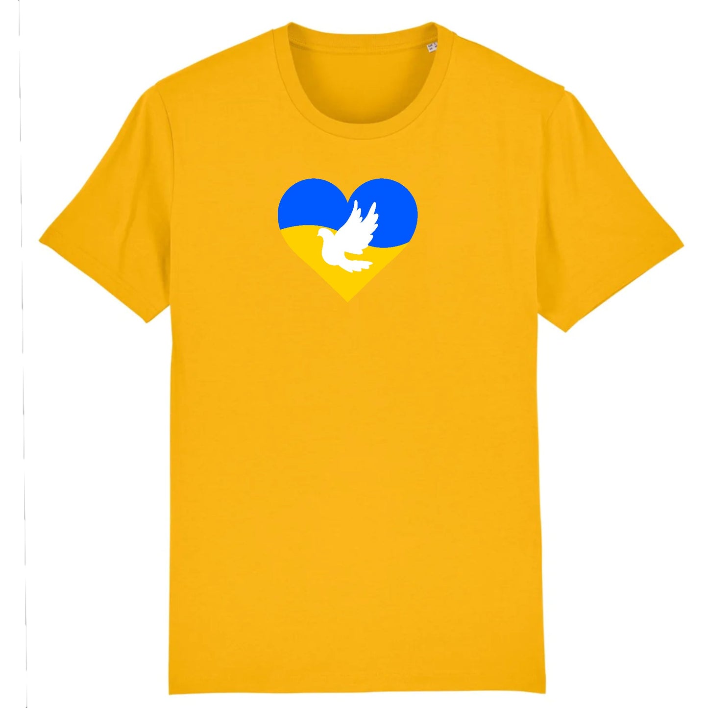 T shirt Unisex Ukraine Coeur Colombe
