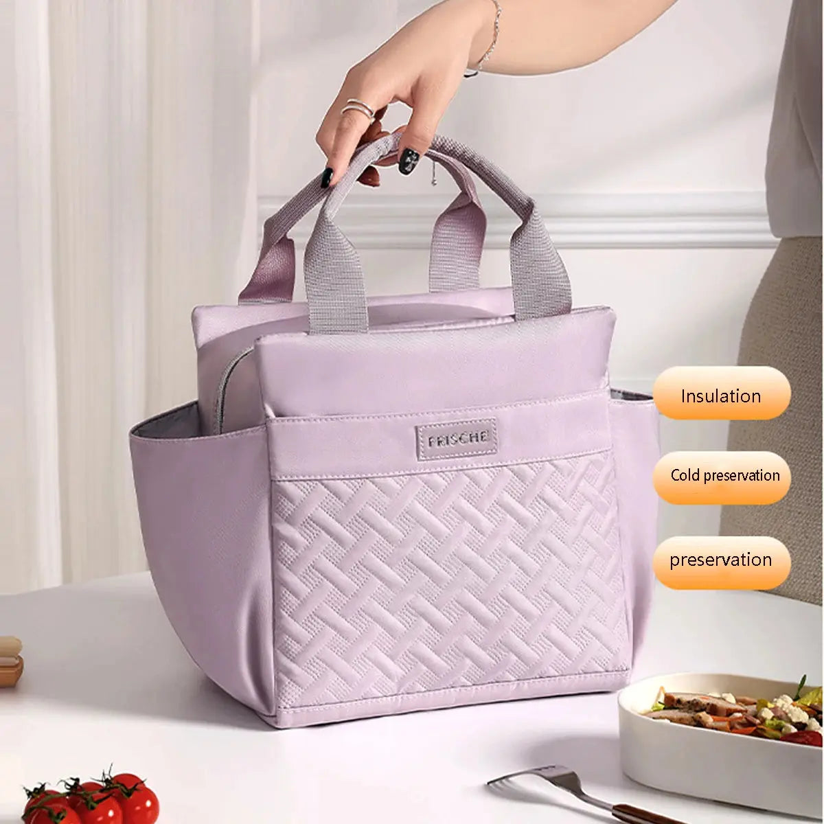 Joli Sac Isotherme Repas Noir 10L
