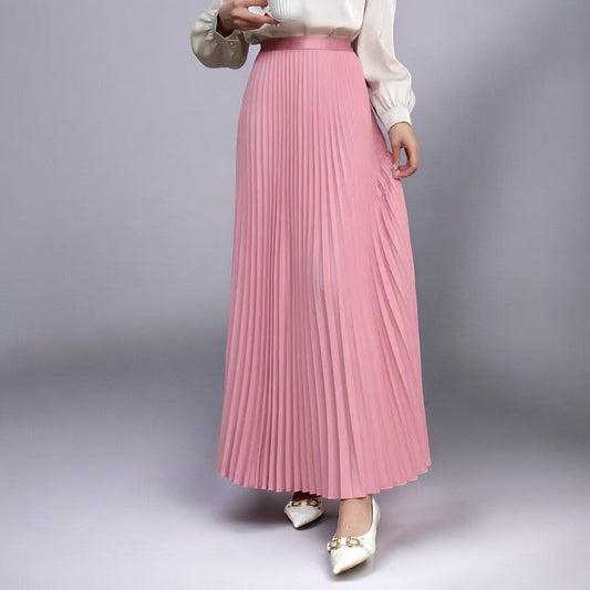 Jupe plissée courte rose
