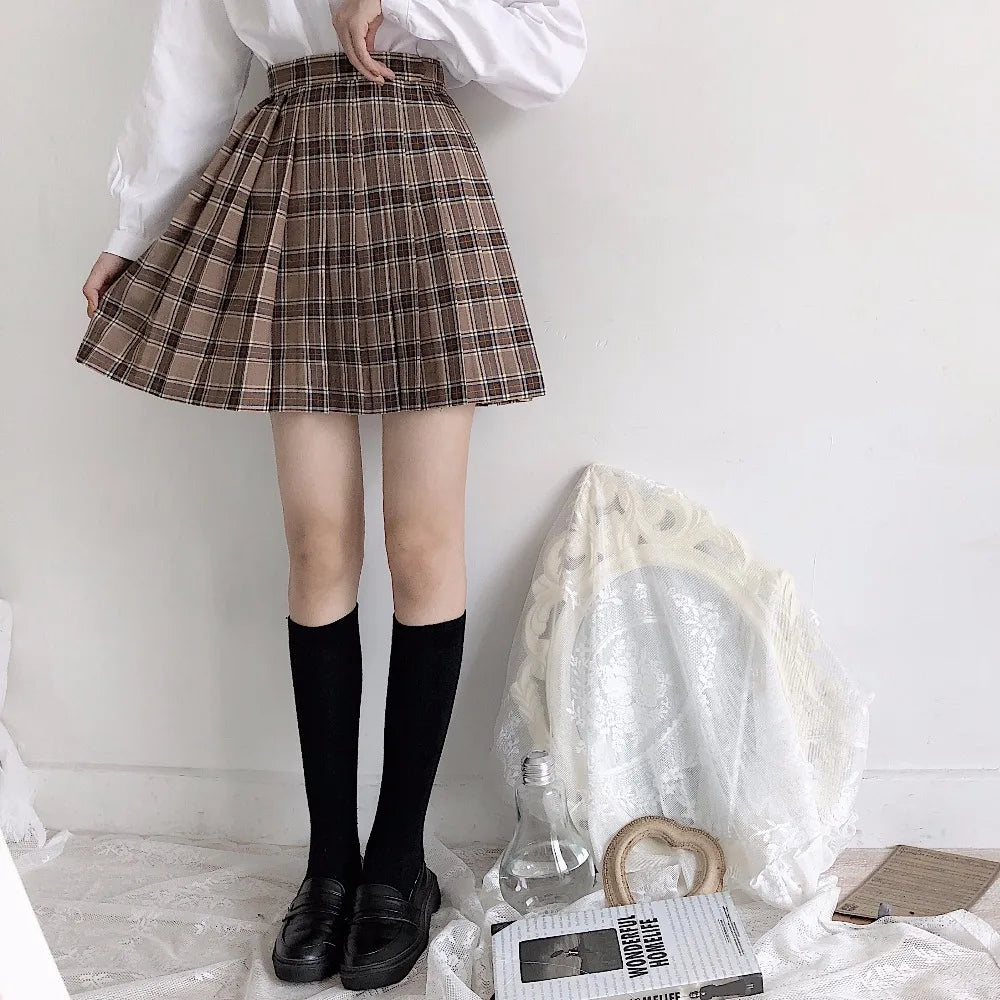 Jupe plissée tartan