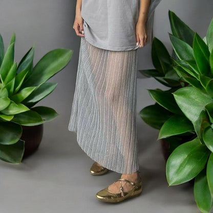 Jupe plissée transparente