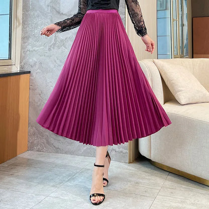 Jupe plissée violette