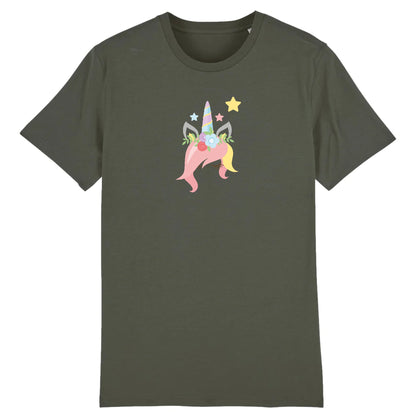 T shirt Licorne avec des fleurs sur la tête
