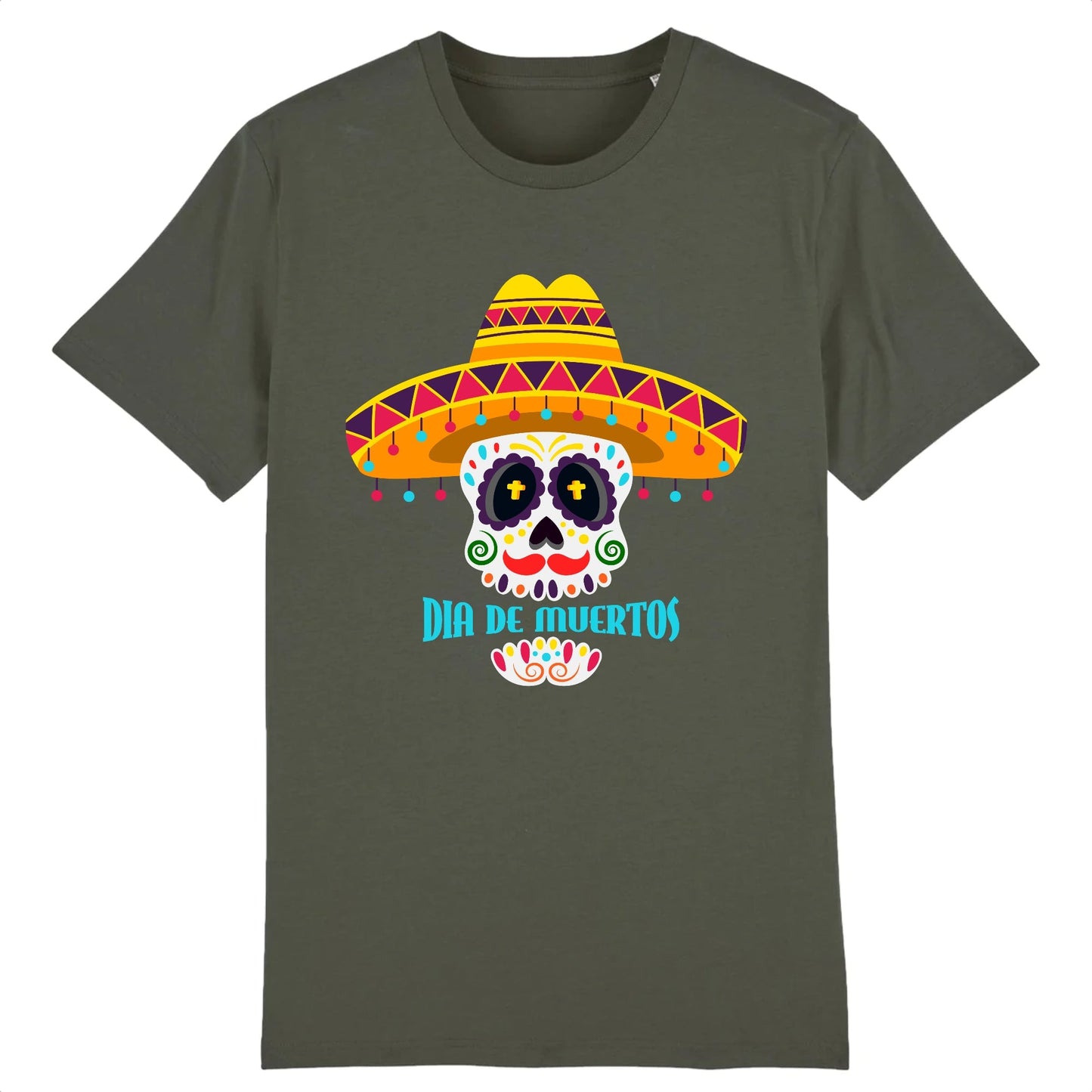 T shirt tete de mort mexicaine dia de muertos