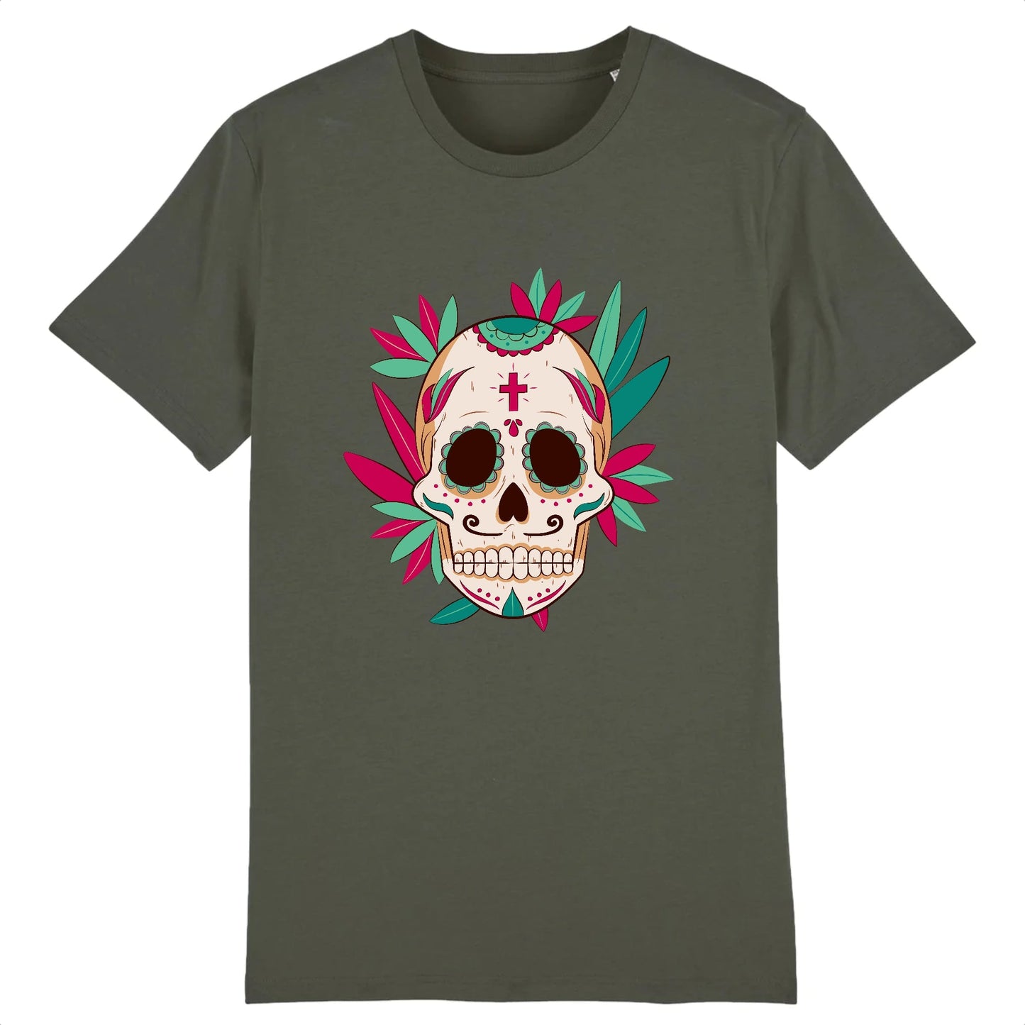 T shirt tete de mort mexicaine eglise