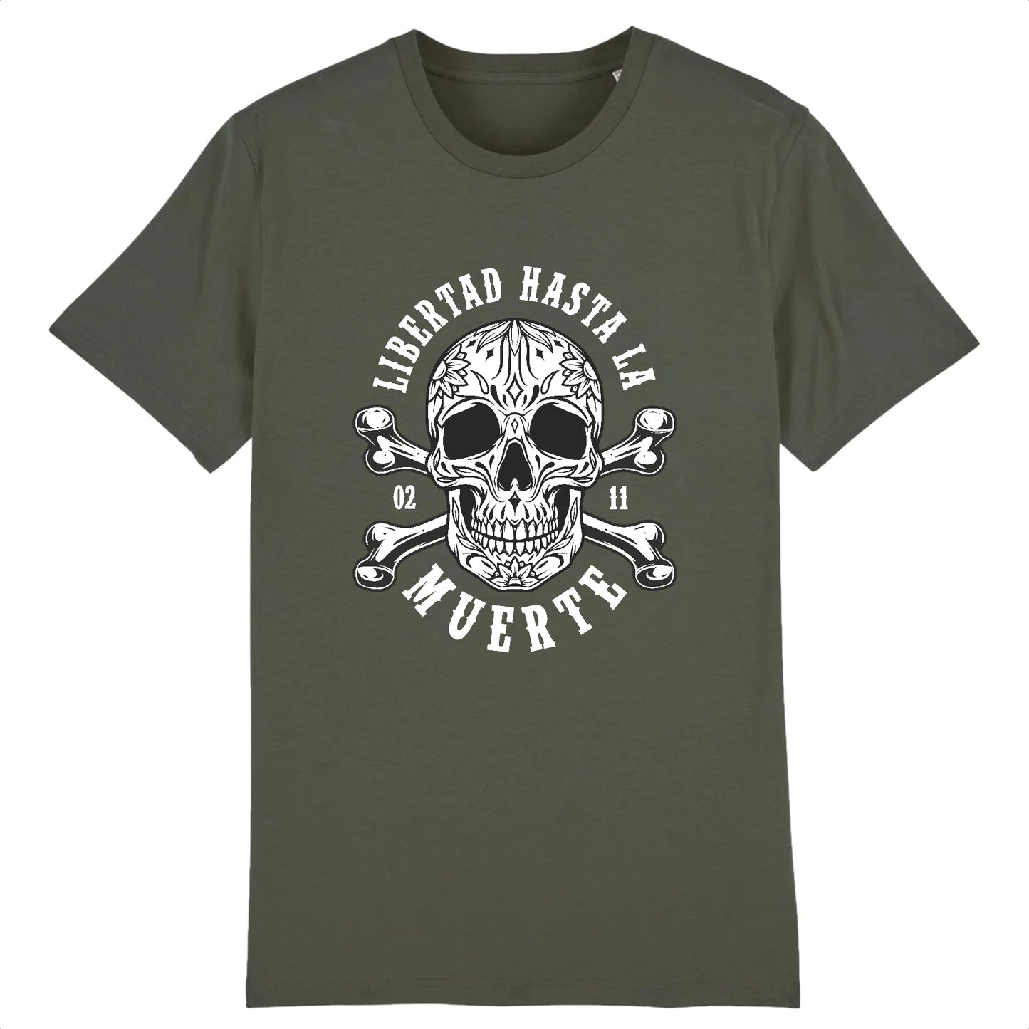 T shirt tete de mort mexicaine libertad