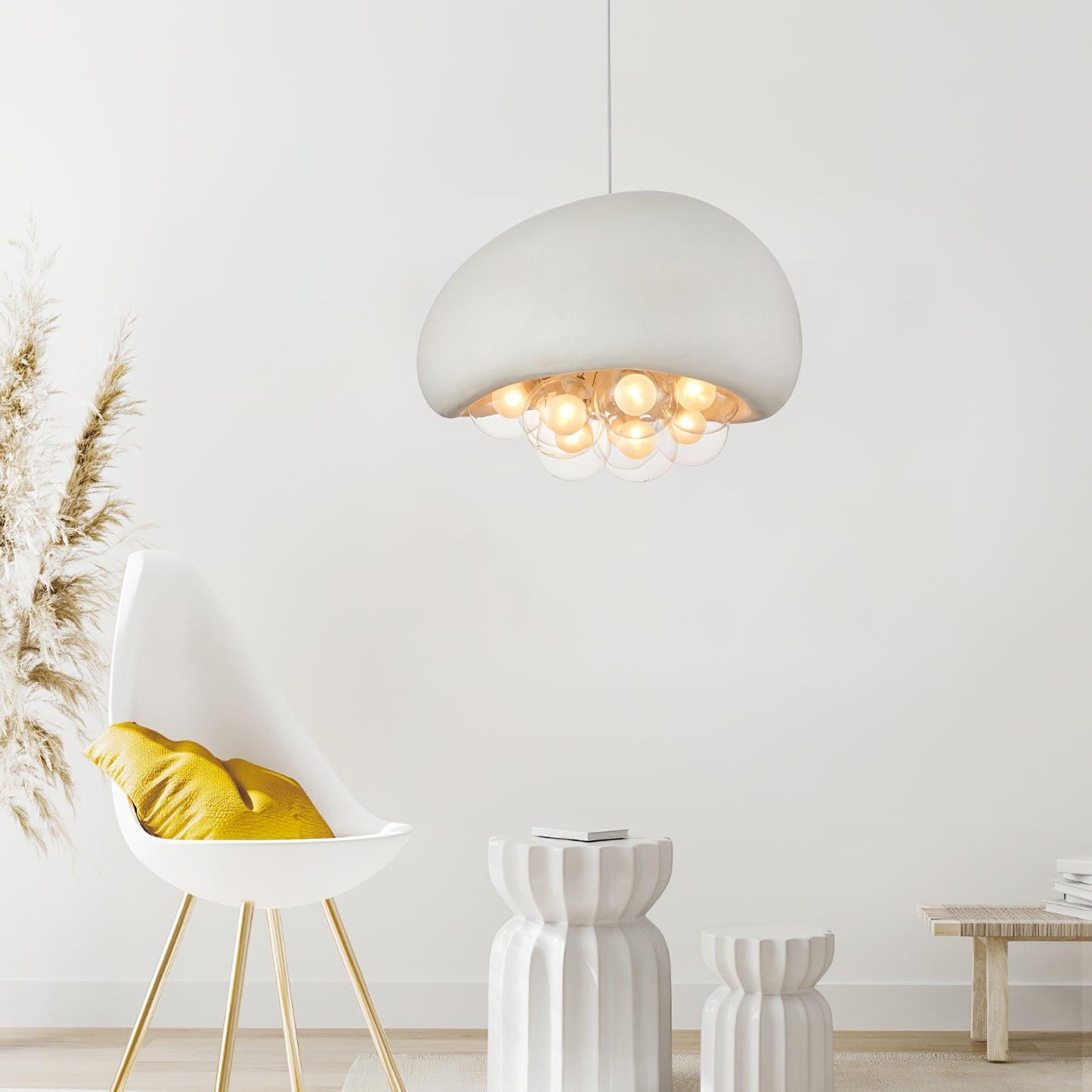 Suspension Khmara Bubbles – Lampe Moderne en Verre et Métal, Design Original