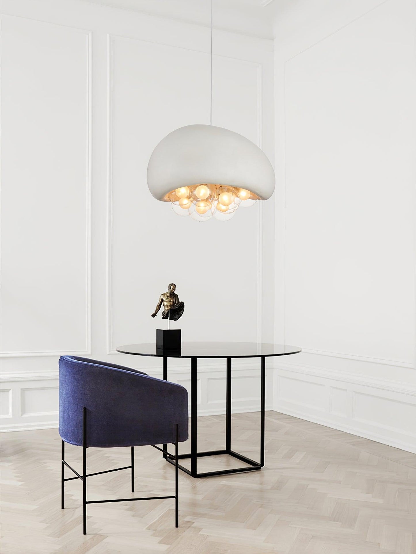 Suspension Khmara Bubbles – Lampe Moderne en Verre et Métal, Design Original