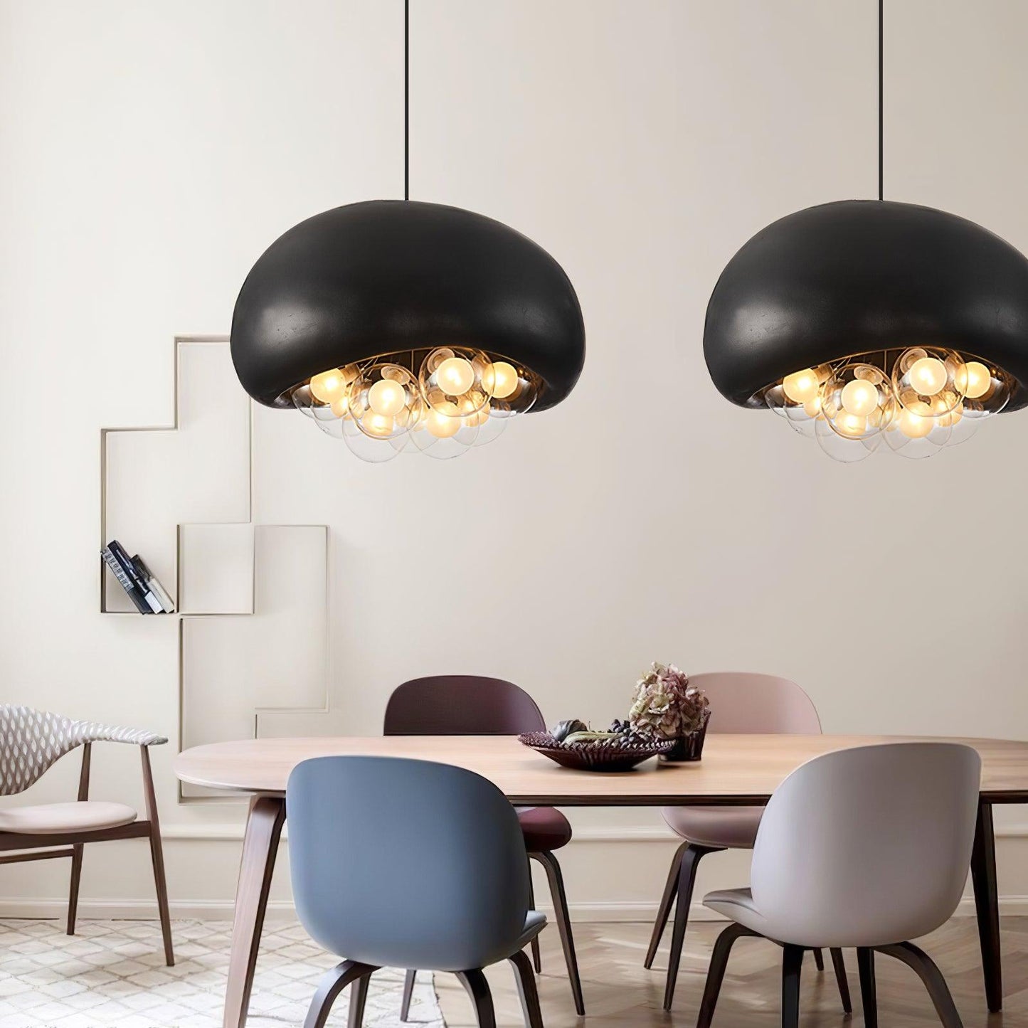 Suspension Khmara Bubbles – Lampe Moderne en Verre et Métal, Design Original