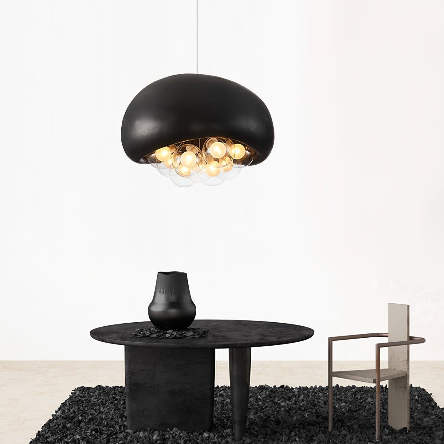 Suspension Khmara Bubbles – Lampe Moderne en Verre et Métal, Design Original