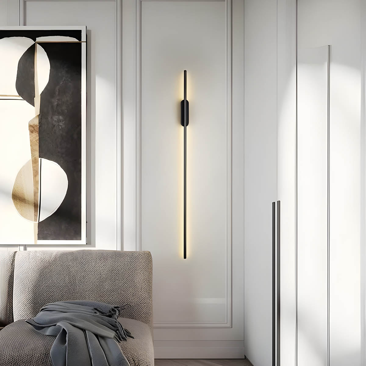 Applique Murale Moderne Lance – Éclairage LED Élégant en Aluminium et Silicone