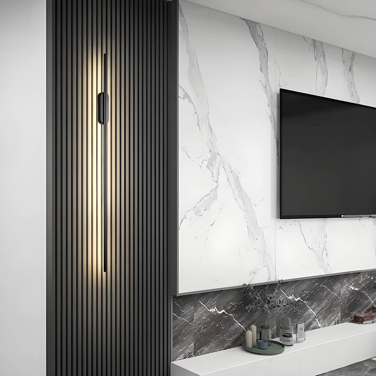 Applique Murale Moderne Lance – Éclairage LED Élégant en Aluminium et Silicone