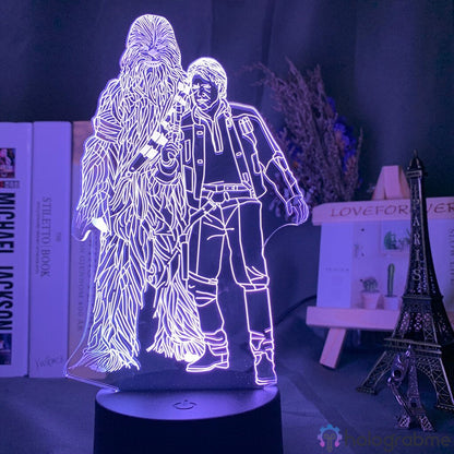 Lampe Star Wars Han Solo Chewbacca