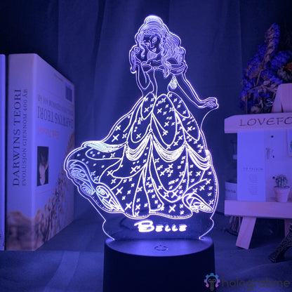 Lampe Princesse Disney La belle et la bête 1991