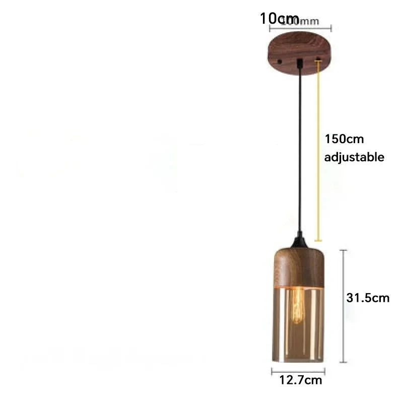 Lampe LED Suspendue en Bois 10cm