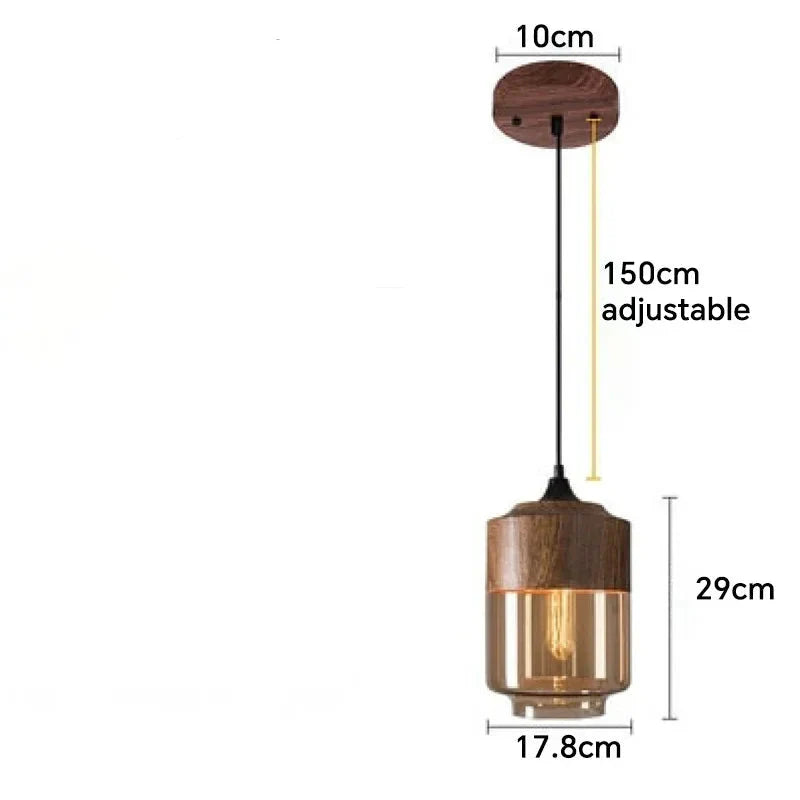 Lampe LED Suspendue en Bois 18cm